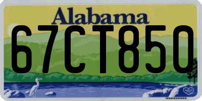 AL license plate 67CT850