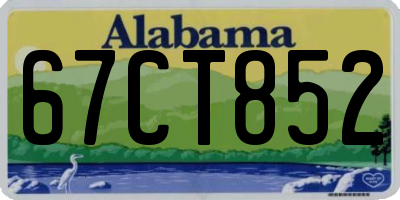 AL license plate 67CT852