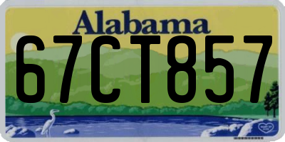 AL license plate 67CT857