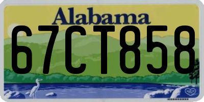 AL license plate 67CT858