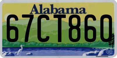 AL license plate 67CT860