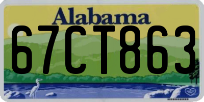 AL license plate 67CT863
