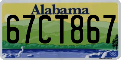 AL license plate 67CT867