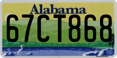AL license plate 67CT868