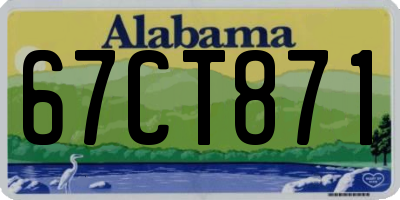 AL license plate 67CT871