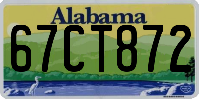 AL license plate 67CT872