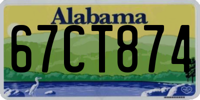 AL license plate 67CT874