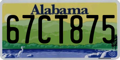 AL license plate 67CT875