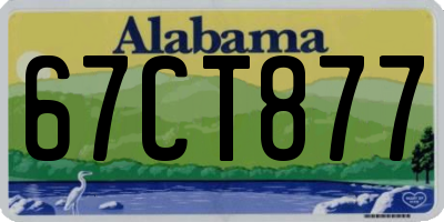 AL license plate 67CT877