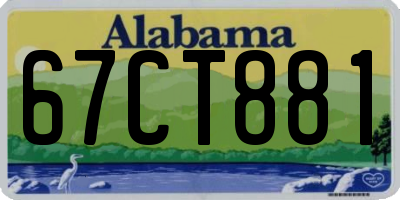 AL license plate 67CT881