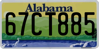 AL license plate 67CT885