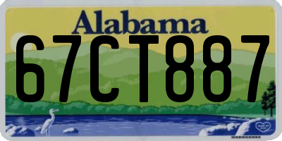 AL license plate 67CT887