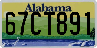 AL license plate 67CT891