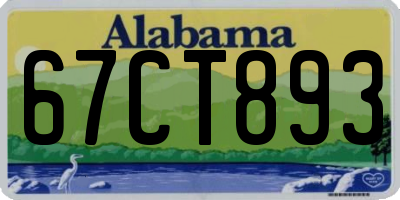 AL license plate 67CT893