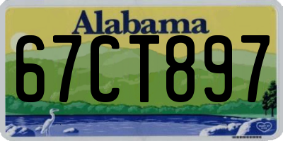 AL license plate 67CT897