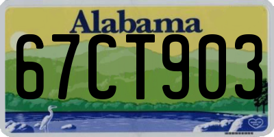 AL license plate 67CT903