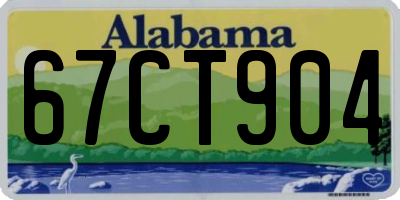 AL license plate 67CT904