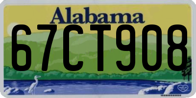 AL license plate 67CT908