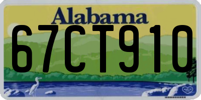 AL license plate 67CT910