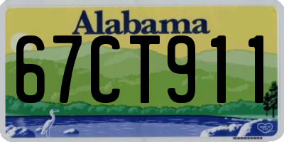 AL license plate 67CT911