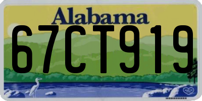 AL license plate 67CT919