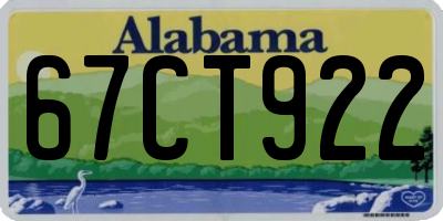 AL license plate 67CT922