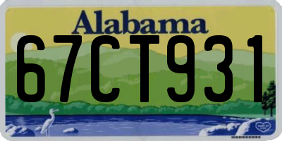AL license plate 67CT931