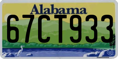 AL license plate 67CT933