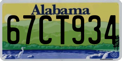 AL license plate 67CT934