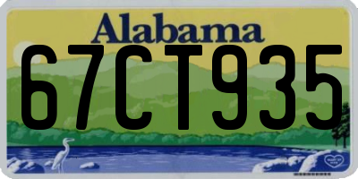 AL license plate 67CT935