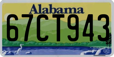AL license plate 67CT943