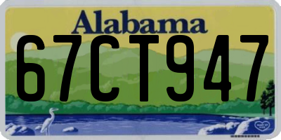AL license plate 67CT947