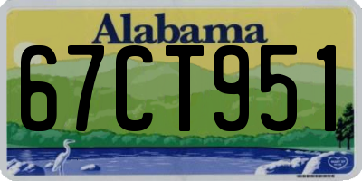 AL license plate 67CT951