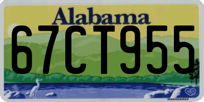AL license plate 67CT955