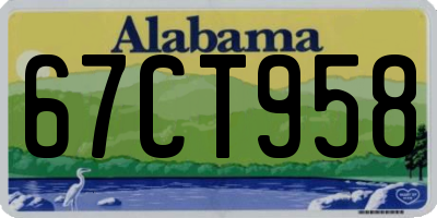 AL license plate 67CT958