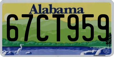 AL license plate 67CT959