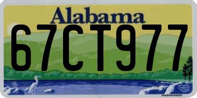 AL license plate 67CT977