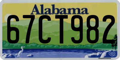 AL license plate 67CT982