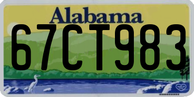 AL license plate 67CT983