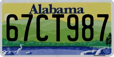 AL license plate 67CT987