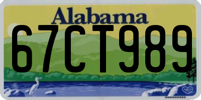 AL license plate 67CT989