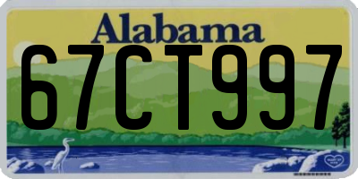 AL license plate 67CT997