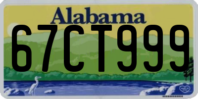 AL license plate 67CT999
