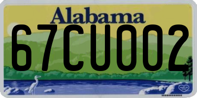 AL license plate 67CU002