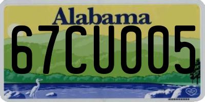 AL license plate 67CU005