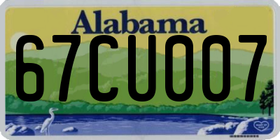 AL license plate 67CU007
