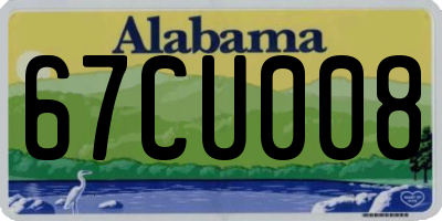 AL license plate 67CU008