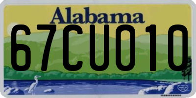 AL license plate 67CU010
