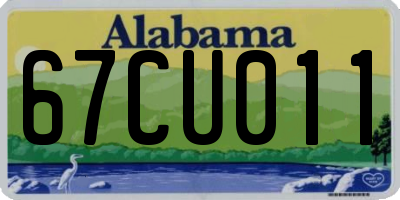 AL license plate 67CU011