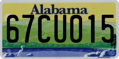 AL license plate 67CU015